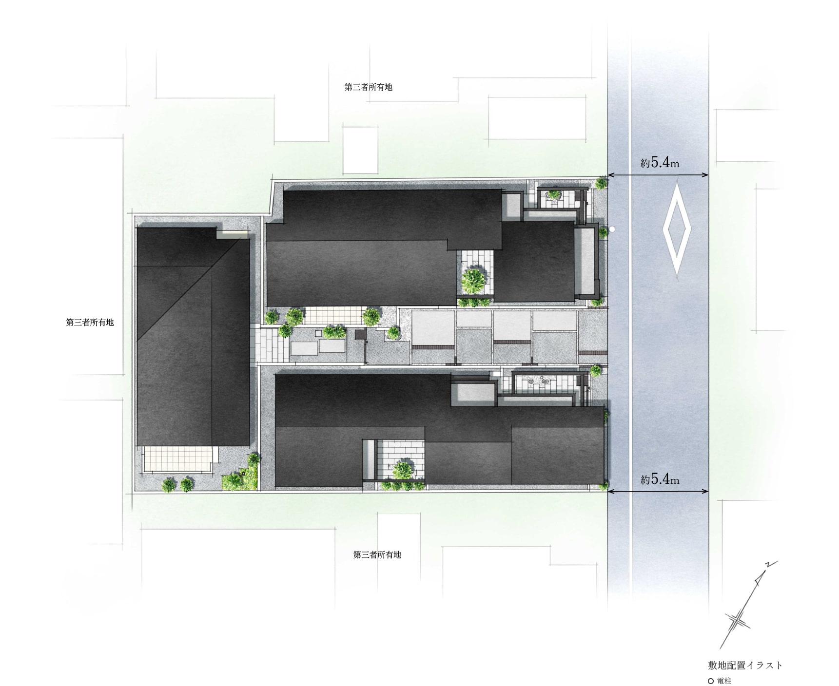 敷地配置イラスト