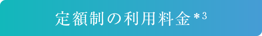 定額制の利用料金＊3